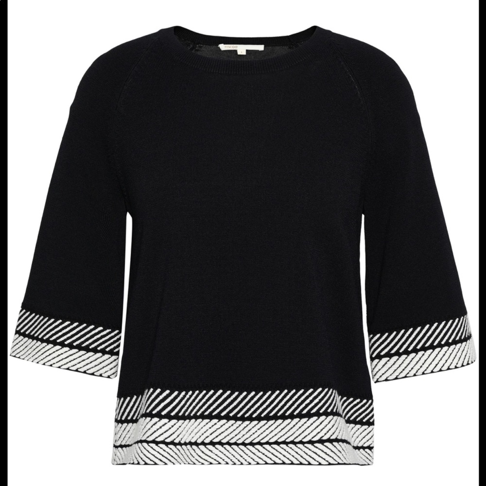 Maje black and white top